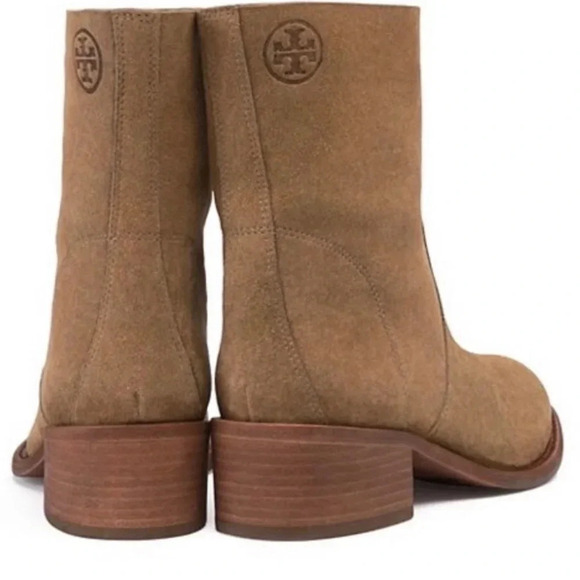Tory Burch, Siena Bootie, Color River Rock, Size 7.5, Ankle length, Suede - Picture 2 of 11